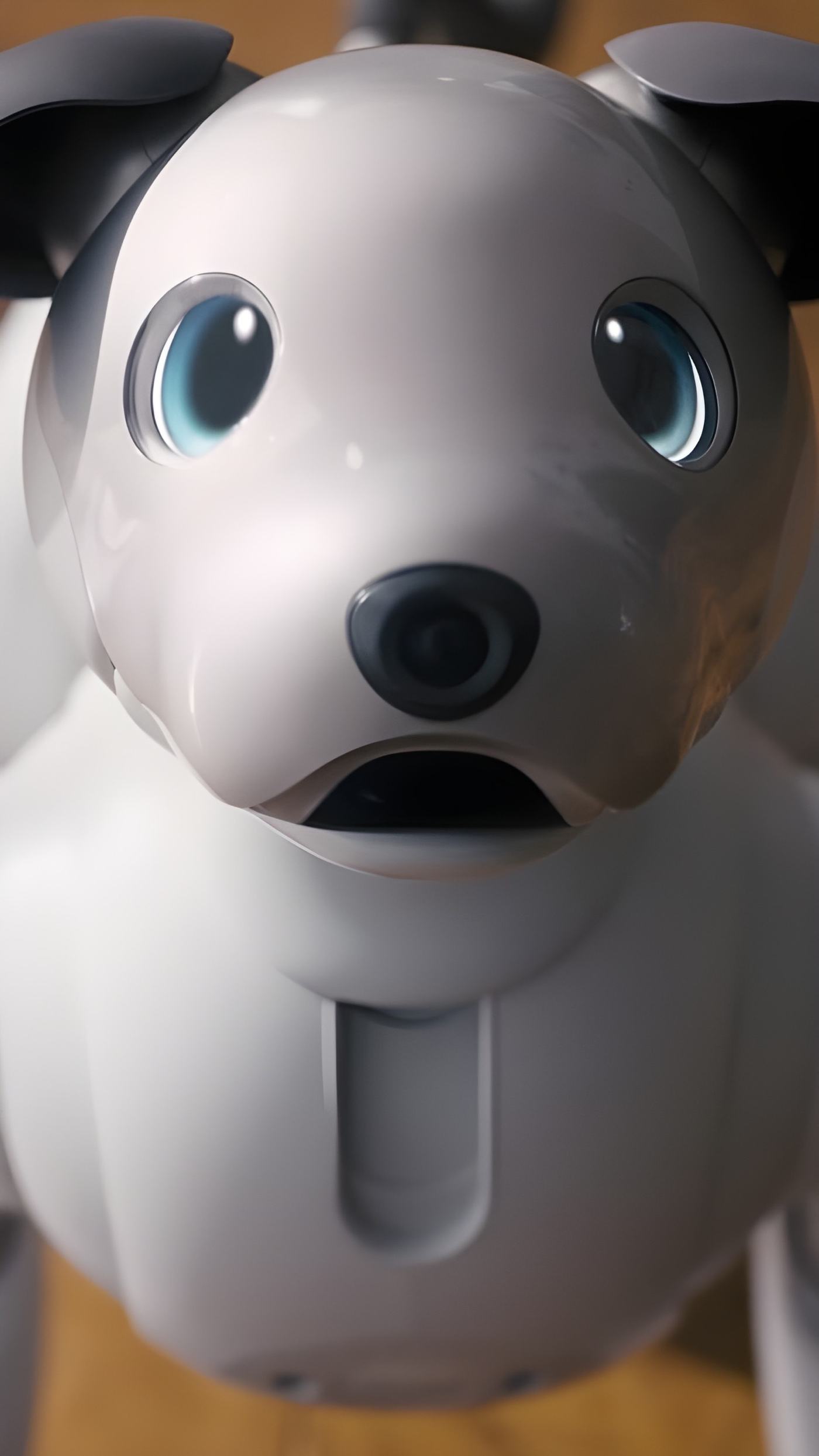 白いロボットの犬